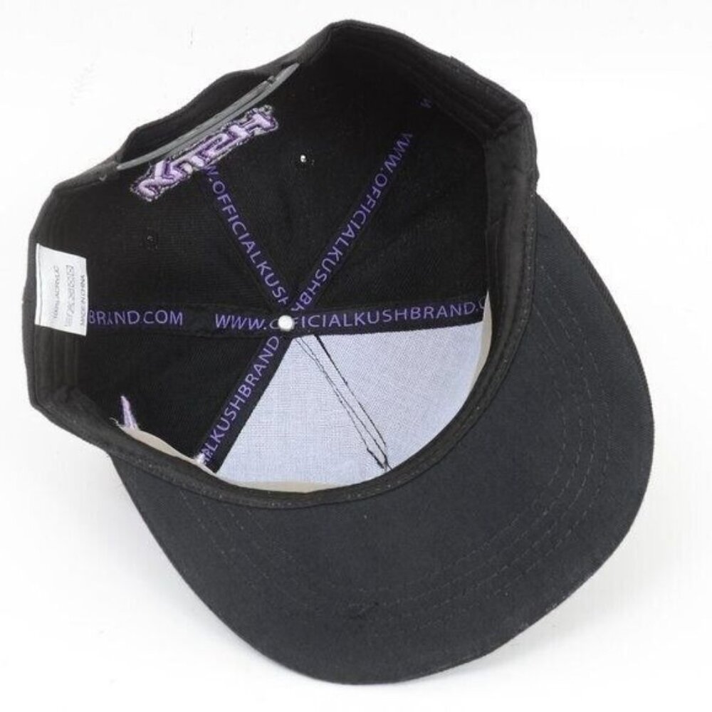 NEW KUSH Snapback Rasta Purple Black Cap Baseball Hat Adjustable Hat NEW - Picture 6 of 8